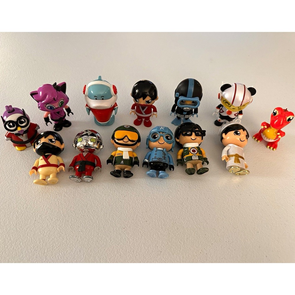 Lot of 13Mini Plastic Figurines Ryan & Dad Multicolor Collectible Figures